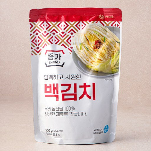 Jongga Baek Kimchi , 500 g, 1 Pack (백)
