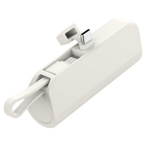 Hipseuteo Kinghyeong Bojo Pear Teori 5000 mAh USB-C USB-C Seuteuraep , Abori , MOPB-R 5-CHL (힙스터 도킹형 보조배터리 5000mAh C타입 C타입 스트랩, 아이보리, MOPB-R5-CHL)