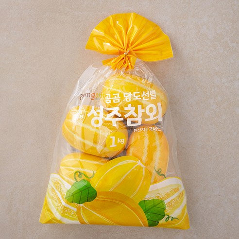Heukmi 11 brix Watermelon , 5 kg Sang , 1 Pack (곰곰 당도선별 성주참외, 1kg (4~5입), 1봉)