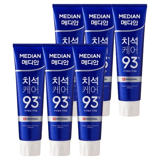 Median Chiseok Care Original Chiyak , 120 g, 6 Pack (메디안 치석 치약)