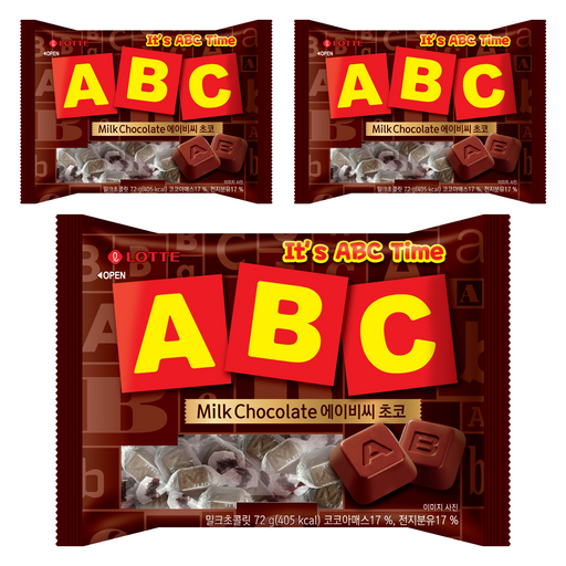 Lotte Welpudeu Bissi Chokolrit , 72 g, 3 Pack (웰푸드 비씨 초콜릿)
