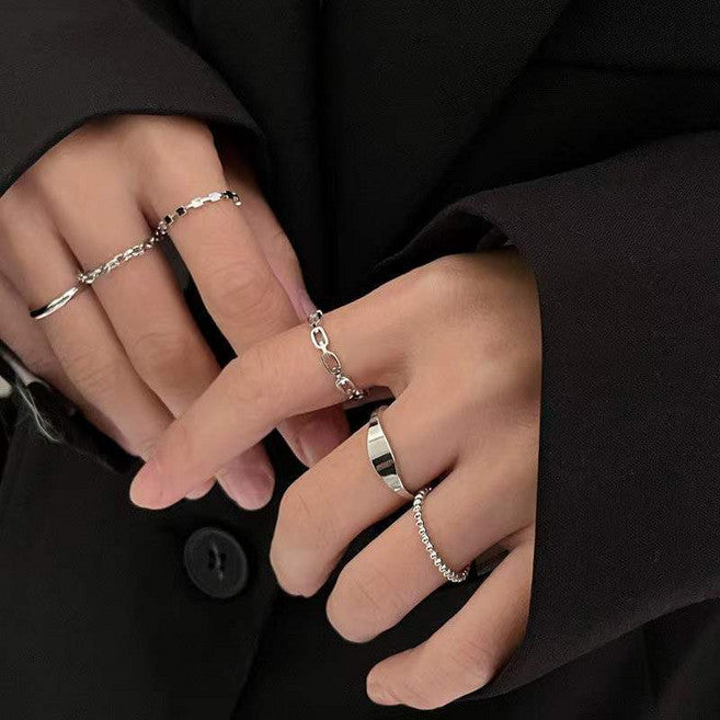 Mirunto Jojeolneung Simpeul Banji 6 Types Set (미룬토 조절능 심플 반지)