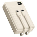 Bauato Packets Ketswil Gosok Pack Chulryeok Cable Chehyeong Mini Large Size Nanyeon Bojo Pear Teori 20000 mAh USB-C Aepeul 8 Pin PD 22.5 W, Abori (바우아토 포켓쉴 고속 입출력 케이블 일체형 미니 대용량 난연 보조배터리 20000mAh C타입 애플8핀 PD 22.5W, 아이보리)