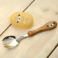 Rirakkuma Pyeonseupun Eolgul Infant Dong Fork Spoon , Honhap Color , Seupun + Case , 1 Pack (리락쿠마 편한스푼 얼굴 유아동 포크숟가락, 혼합색상, 스푼 + 케이스, 1개)