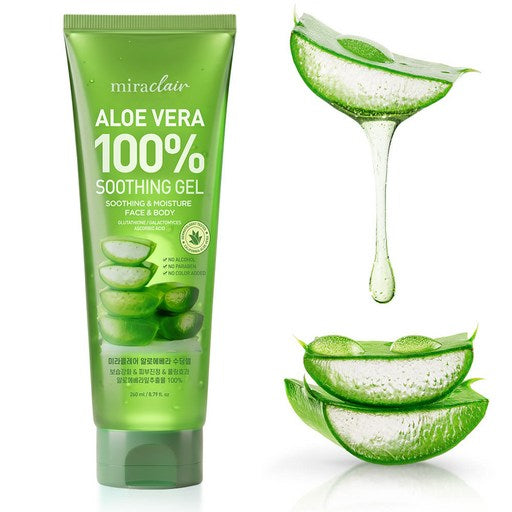 Mirakeulreeo Albera Sun 100% Mualkol Sudingjel Subundeuk , 1 Pack , 260 ml (미라클레어 알베라 순 무알콜 수딩젤 수분득)