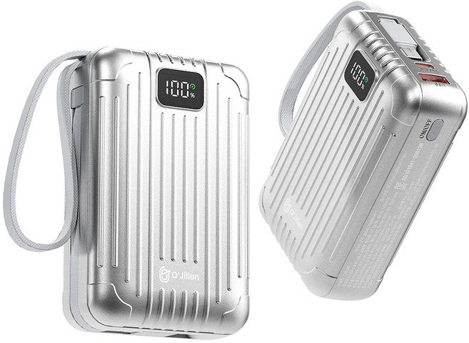 Ojiren Gosok Charging Large Size Bojo Pear Teori 20000 mAh, Silver , OJ 850 D (오지렌 고속충전 대용량 보조배터리 20000mAh, 실버, OJ850D)