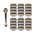POLIIN Hohwan Sinhyeong Peugeulradeu Gillette Noodles Nal Black Juhwang + Seuwing Noodles Gi , 24 Pack , 1 Set (호환 신형 프글라드 날 주황 스윙 기)