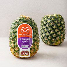 Mannada Gold Pineapple Teukdae 2 Pack , 3.2 kg, 1 Pack (만나다 골드 파인애플 특대 2입, 3.2kg, 1팩)