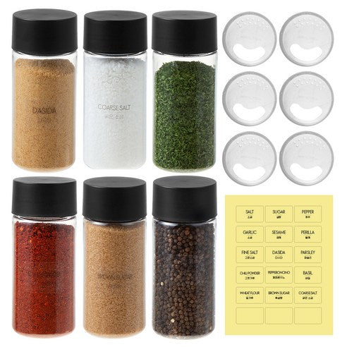 Comet Hom Guknaesaengsan BPA FREE Clear Wonhyeong Milpye Yangnyeom Whole 6 P Set 350 ml, 6 Pack , Danpum (코멧 홈 국내생산 BPA FREE 클리어 원형 밀폐 양념통 6P 세트 350ml, 6개, 단품)