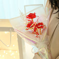 Peulrin LED Hol g Rose Kkotdabal + Syopingbaek Set , Red , 1 Set (플린 홀 꽃다발 쇼핑백)