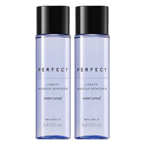 Missha Perfect Mekeueop Woteopeurupeu Rip & A Rimubeo , 2 Pack , 100 ml (미샤 퍼펙트 메이크업 워터프루프 립 앤 아이 리무버, 2개, 100ml)