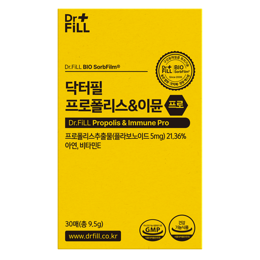 Dakteopil Propolis Myun Peu Noodles Yeok Pilreum , 9.5 g, 1 Box (닥터필 뮨 프 역 필름)