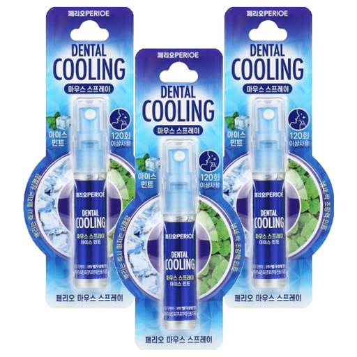 Perio Dental Cooling Mauseu Seupeure Ice Mint , 6.2 ml, 3 Pack (페리오 덴탈 마우스 스프레)