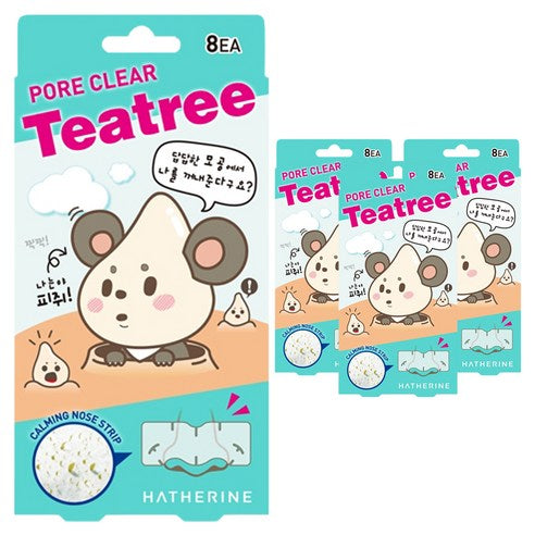 Haeseorin Packets Eo Clear Sebum Ko Pack Tea Tree , 8 Pack , 4 Pack (해서린 포어 클리어 피지 코팩 티트리, 8개입, 4개)
