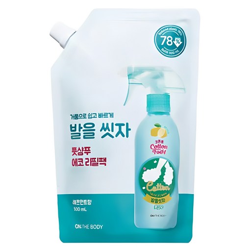 Ondeo Body Koteunput Bal Ssitja Put Shampoo Remonminteu Scent Ko Ripil Pack , 1 Pack , 1 Pack , 500 ml (온더 코튼풋 발 씻자 풋 레몬민트 코 리필)