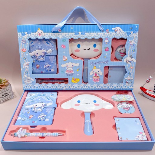 Sanrio Mungu Set Daeori Kkumigi Geoul Bit Sinhakgi Noteu Mungu , 1 Set , Sinamorol (산리오 문구 다어리 꾸미기 거울 빗 신학기 노트 시나모롤)