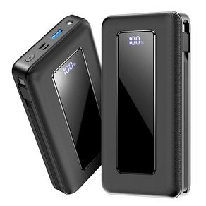 UOOFON Large Size Bojo Pear Teori 40000 mAh Chehyeong Gosok Charging PD 22.5 W QC 3.0 Janryangpyosi Multi Danja , Black , P 8 (UOOFON 대용량 보조배터리 40000mAh 일체형 고속충전 PD 22.5W QC3.0잔량표시 멀티단자, 블랙, P8)