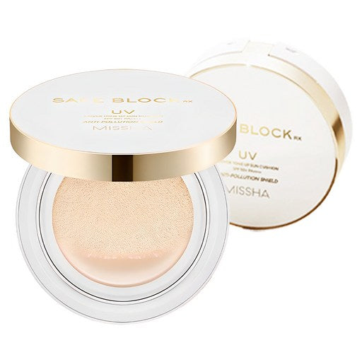 Misya Set Peu Beulrok RX Keobeo Toneop Seon Kusyeon SPF 50+ PA++++, 14 g, 2 Pack (미샤 프 블록 커버 톤업 선 쿠션)