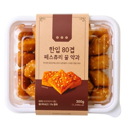 Pack 80 Gyeop Peseuchyuri Honey Yak , 1 Pack , 300 g (겹 페스츄리 약)