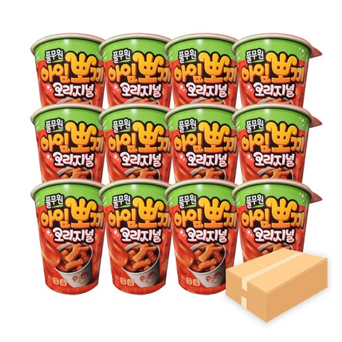 Pulmuone Aimppokki Original 102 g x 12 Pack (1 Box ), 12 Pack (풀무원 아임뽀끼 오리지널 102g x 12개(1박스), 12개)