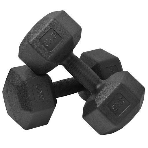Komet Seu Packets Cheu Yukgak Deombel Aryeong Black , 5 kg, 2 Pack (코멧 스 츠 육각 덤벨 아령)