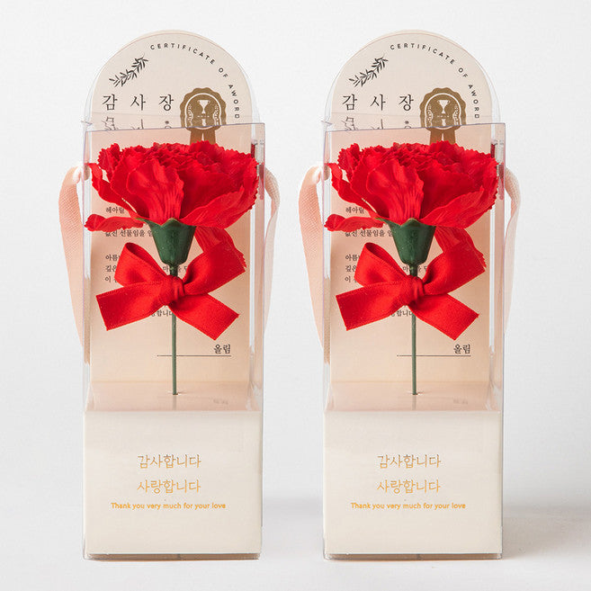 Byutipuldekosenseu Binukkot Song Persimmon Sa Sheets Kasyeon 2 Types Set , Red , 1 Pack (뷰티풀데코센스 비누꽃 송 사 카션)