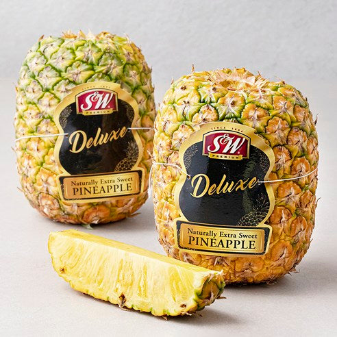 Sin Set Gyepudeu Keuraunreseu Direokseu Pineapple Teukdae 2 Whole , 1 Pack , 3 kg (신세계푸드 크라운레스 디럭스 파인애플 특대 2통, 1개, 3kg)