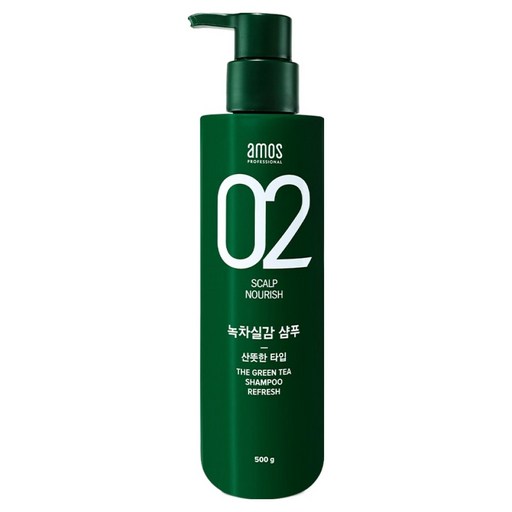 Amoseupeupesyeoneol Green Tea Sil Persimmon Shampoo Jiseong Santteut Ta Pack , 500 g, 1 Pack (아모스프페셔널 실 지성 산뜻 타)