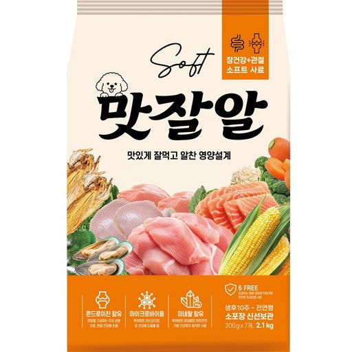 Flavor Jalal Jeonyeonryeong Gangaji Soft Saryo , 1 Pack , 2.1 kg, Ppyeo / Gwanjeolganghwa (잘알 전연령 강아지 사료 뼈 관절강화)