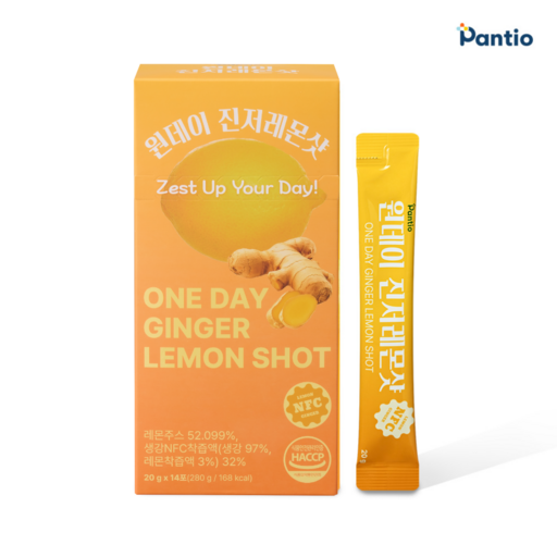 Boryeongyakguk Hwanjeolgi Noodles Yeok Pantio Wonde Jinjeo Lemon Syat Organic Ganghwang Saenggangjeup Lemon Jeup Lemon Saenggangcha 14 Packets , 1 Pack , 280 g (보령약국 환절기 역 판티오 원데 진저 샷 강황 생강즙 즙 생강차)
