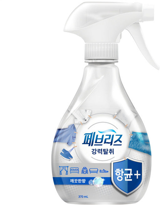 Pebeurijeu Hanggyunpeulreoseu Seomyutalchwije Kkaekkeut Scent Bonpum , 370 ml, 1 Pack (페브리즈 항균플러스 섬유탈취제 깨끗 본품)