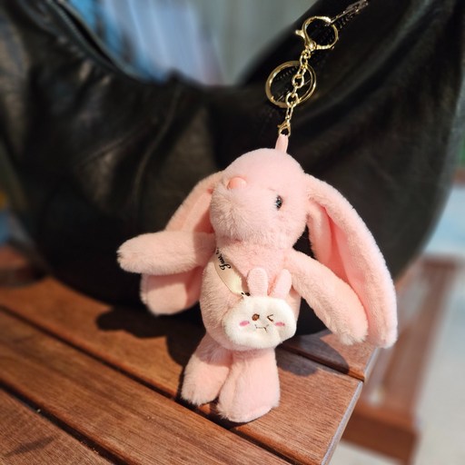 Bentom Tokkiinhyeong Kiring Reobeulri Bangak Set Sari , 1 Pack , Pink Tokki (벤톰 토끼인형 키링 러블리 방악 사리 토끼)