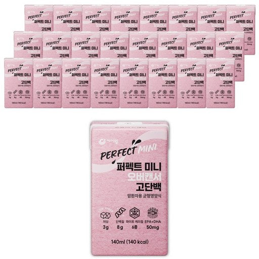 Care Wel Perfect Mini Obeo Cans Seo Godanbaek Amhwanja Nutrition Sik , 140 ml, 24 Pack (웰 오버 서 고단백 암환자 식)