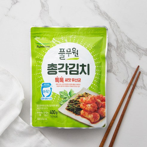 Pulmuone Toktok Chonggak Kimchi (풀무원 톡톡 총각김치)