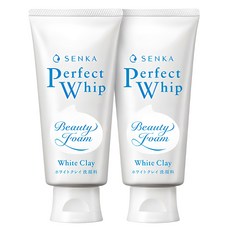 Senka Perfect Hwip White Keulre Cleansing Foam , 120 g, 2 Pack (센카 퍼펙트 휩 화이트 클레이 클렌징폼, 120g, 2개)