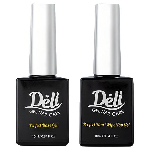 Delribyuti Peopekteu Nonpeu Tap + Rongraeseuting Beseu Jel Set , Honhapsaeksang , 10 ml, 1 Pack (델리뷰티 퍼펙트 논프 탑 롱래스팅 베스 젤 혼합색상)