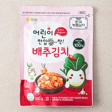 Guk Nonghyup Kimchi Kids Pack Aechak Pear Chu Kimchi , 300 g, 1 Pack (한국농협김치 어린이 한입애착 배추김치, 300g, 1개)