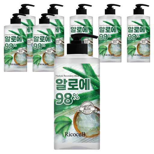 Rikosel Cheo Rikeobeori Al Suding Jel Ekseu , 1 L, 8 Pack (리코셀 처 리커버리 알 수딩 젤 엑스)