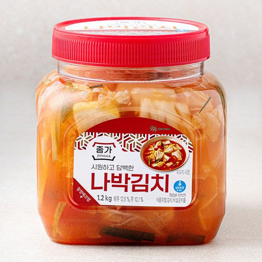 Jongga Mild Nabak Kimchi , 1.2 kg, 1 Pack (나박)