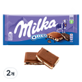 Milka Oreo Milkeu Chokolrit , 100 g, 2 Pack (밀카 오레오 밀크 초콜릿)