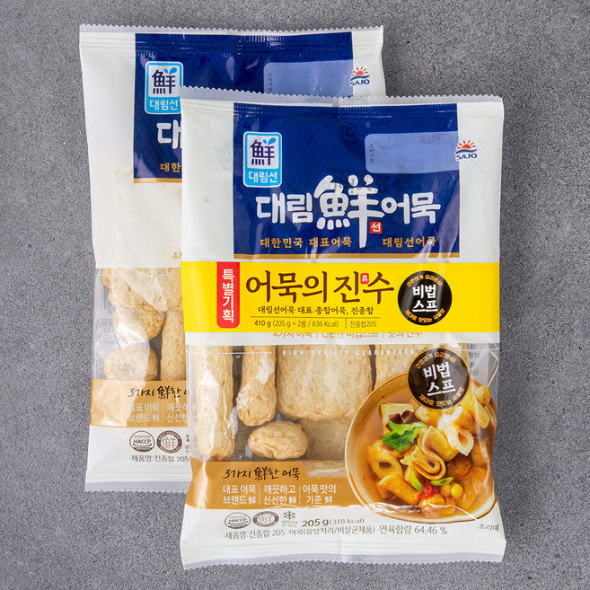 Daerimseon Fish Cake Jin Types Hap , 205 g, 2 Pack (대림선 진 합)