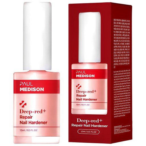 Polmediseun Dipredeu Ripeeo Sontop Supplements + Mini Sayongseolmyeongseo , 15 ml, 1 Pack (폴메디슨 딥레드 리페어 손톱 사용설명서)