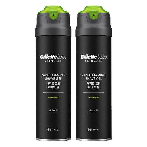 Gillette Raepseu Raepideu Packets Ming Swebeu Gel , 195 g, 2 Pack (랩스 래피드 밍 쉐브)