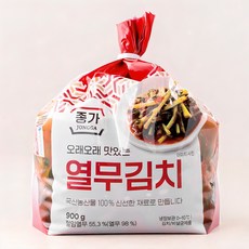 Jongga Oraeorae Tasty Yeolmu Kimchi , 900 g, 1 Pack (종가 오래오래 맛있는 열무김치, 900g, 1개)