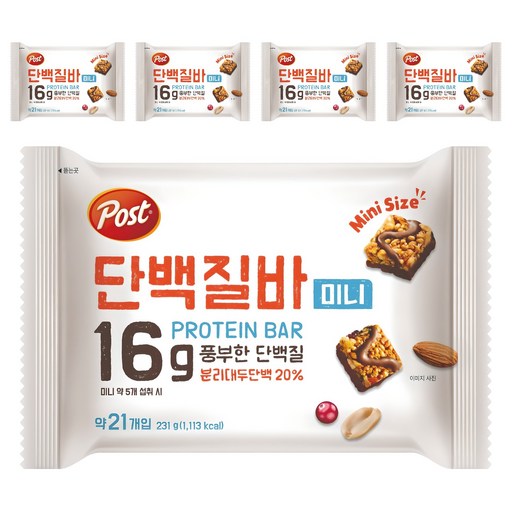Packets Seuteu Protein Ba Mini 21 p, 231 g, 1 Pack (스트 바)