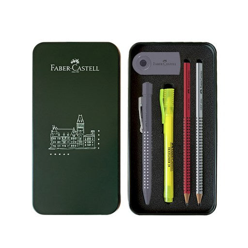 Pabeokaseutel Pilgigu Geurip Bolpen Gipeuteu Set , Depeul Geure ( Bolpen ), Raendeombalsong ( Tekseuteuraneo 38, Yeonpil , Jiu Pack ), 1 Set (파버카스텔 필기구 그립 볼펜 기프트 데플 그레 랜덤발송 텍스트라너 연필 지우)