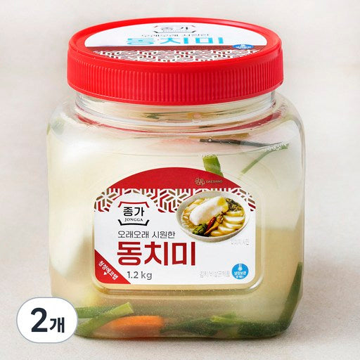 Jongga Oraeorae Siwon Dongchimi , 1.2 kg, 2 Pack (오래오래 시원 동치미)