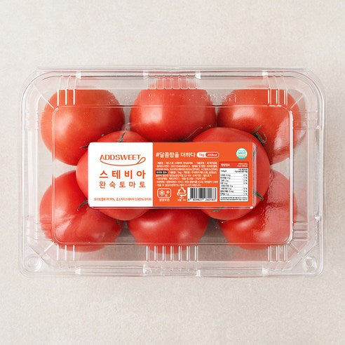 Aedeuseuwit Seutebia Wansuk Tomato , 1 kg, 1 Pack (애드스윗 스테비아 완숙 토마토, 1kg, 1팩)