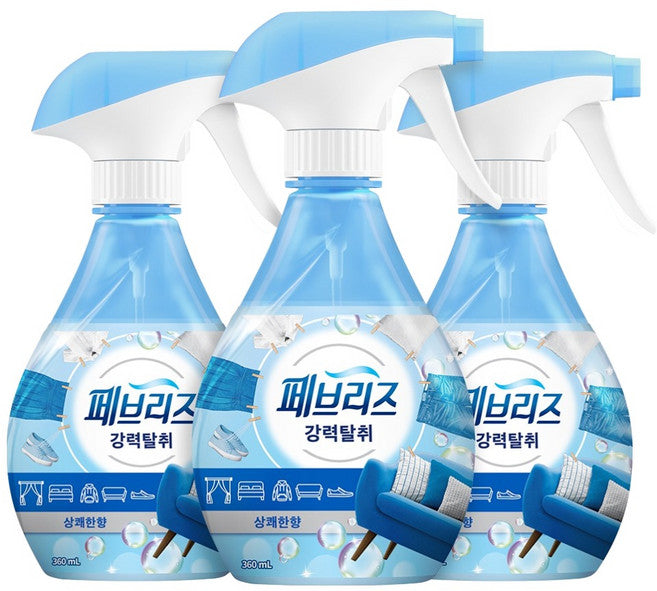 Pebeurijeu Seomyutalchwije Sangkwae Scent Bonpum , 360 ml, 3 Pack (페브리즈 섬유탈취제 상쾌 본품)