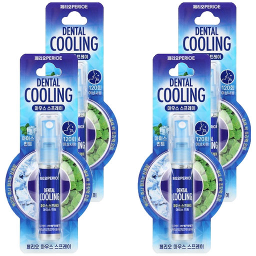 Perio Dental Cooling Mauseu Seupeure Ice Mint , 6.2 ml, 4 Pack (페리오 덴탈 마우스 스프레)
